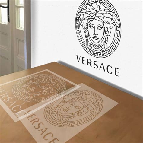 Versace stencil in 2 layers.